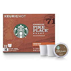 Starbucks Pike Place Roast Medium Roast Single Cup Coffee for Keurig Brewers, 32 Count