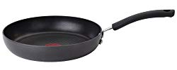 T-fal E76507 Ultimate Hard Anodized Scratch Resistant Titanium Nonstick Thermo-Spot Heat Indicator Anti-Warp Base Dishwasher Safe Oven Safe PFOA Free Saute / Fry Pan Cookware, 12-Inch, Gray