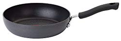 T-fal E91802 Ultimate Hard Anodized Scratch Resistant Titanium Nonstick Thermo-Spot Heat Indicator Anti-Warp Base Dishwasher Safe Oven Safe PFOA Free Saute/Fry Pan Cookware, 8-Inch, Gray