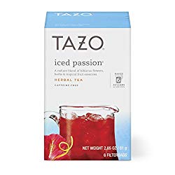 Tazo Iced Passion Herbal Tea Filterbags, 6 count (pack of 4)