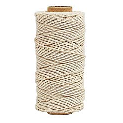 Tenn Well Bakers Twine, 3Ply 109Yard Kitchen Cotton Twine Food Safe Cooking String Perfect for Trussing and Tying Poultry Meat Making Sausage DIY Crafts and Decoration(White)