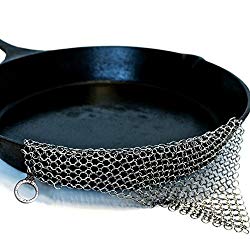 The Ringer – The Original Stainless Steel Cast Iron Cleaner, Patented XL 8×6 inch Design