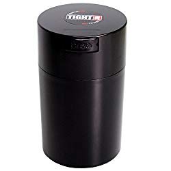 Tightvac – 1 oz to 6 ounce Airtight Multi-Use Vacuum Seal Portable Storage Container for Dry Goods, Food, and Herbs – Black Cap & Body
