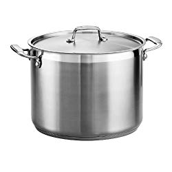 Tramontina 80120/001DS Tramontina Gourmet Stainless Steel Covered Stock Pot, 16-Quart
