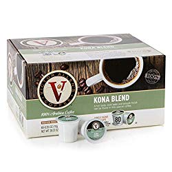 Victor Allen’s Coffee K Cups, Kona Blend Single Serve Medium Roast Coffee, 80 Count, Keurig 2.0 Brewer Compatible