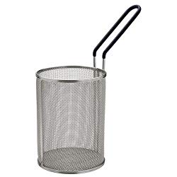 Winco MPN-57, Stainless Steel Small Pasta Boil Basket, 5.25-Inch Diameter Cylindrical Pasta Strainer