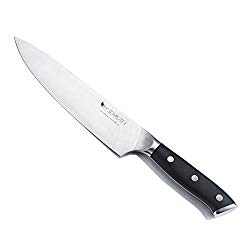 B.Y. Schrute Professional Kitchen Chef Knife – 8 Inch High Carbon German Stainless Steel Well Balanced Chefs Knives Sharp Blade, Forged Handle.