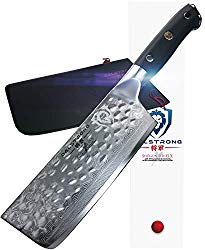 DALSTRONG Nakiri Vegetable Knife – Shogun Series X – AUS-10-V – Hammered Finish – 6″ (152mm)