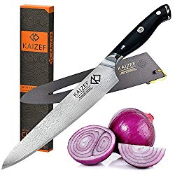 Kaizef Chef Knife | 10-inch Professional Damascus Gyuto Knife | Made from VG-10 Japanese Super Steel & SUS410 Stainless Steel Samurai Series Kitchen Knives