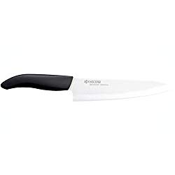Kyocera Advanced Ceramic Revolution Series 7-inch Professional Chef’s Knife, Black Handle, White Blade