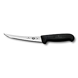 Victorinox 6 Inch Curved Fibrox Pro Boning Knife with Semi-stiff Blade