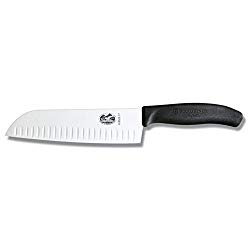 Victorinox 7 Inch Fibrox Pro Santoku Knife with Granton Blade