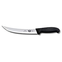 Victorinox Cutlery 8-Inch Curved Breaking Knife, Black Fibrox Handle