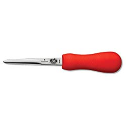 Victorinox Oyster Knife 4-Inch Boston Style Blade, Red SuperGrip Handle
