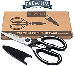NOVASKO Premium Heavy Duty Kitchen Shears (Black/White)