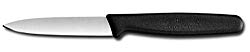 Victorinox 47600 3.25 Inch Paring Knife with Straight Edge, Spear Point, Black, 3.25″