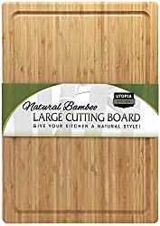 Extra Large Bamboo Cutting Board (17 by 12 inch) – Utopia Kitchen