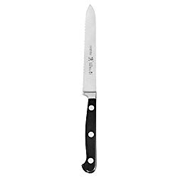 J.A. HENCKELS INTERNATIONAL 31160-131 Classic Serrated Utility Knife, 5-inch, Black/Stainless Steel