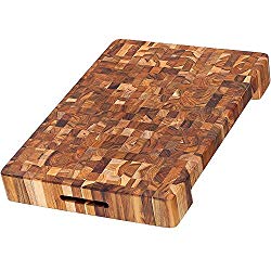 Teak Cutting Board – Rectangle Board With Hand Grip And Juice Canal (24 x 18 x 1.5 in.) – By Teakhaus