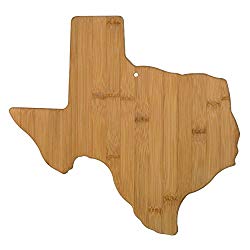 Totally Bamboo 20-7957TX Texas State Shaped Bamboo Serving & Cutting Board