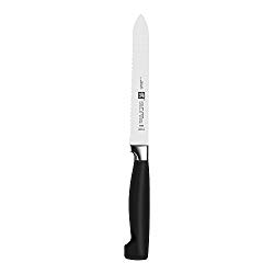 Zwilling J.A. Henckels Twin Four Star 5-Inch High Carbon Stainless-Steel Serrated Utility Knife