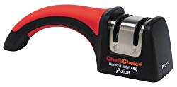 Chef’sChoice Pronto 463 Diamond Hone for Santoku 15-degree Knives Highly Recommended Ranked Best Manual Sharpener for 15-degree Knives by Cook’s Illustrated Extremely Fast Sharpening, 2-Stage, Red