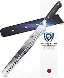DALSTRONG Slicing Carving Knife – 12″ Granton Edge – Shogun Series – AUS-10V- Vacuum Treated – Sheath