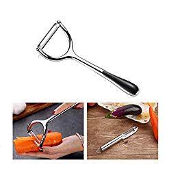 Ingenuitstore- professional fruit and vegetable peeler with a sharp durable rotating stainless steel blade and comfortable rubber anti-skid handle+Fish scalpel