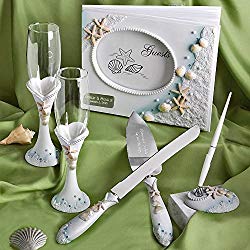PERSONALIZED and ENGRAVED, Fashioncraft Beach Themed Wedding Day Accessory Set …