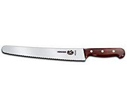 Victorinox 10-1/4-Inch Wavy Edge Bread Knife, Rosewood Handle