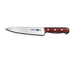 Victorinox 7-1/2-Inch Wavy Edge Chef’s Knife/Carver, Rosewood Handle