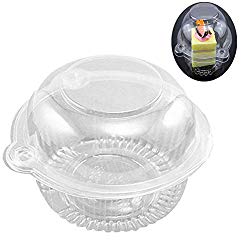 50 Pack Clear Plastic Single Individual Cupcake Muffin Dome Holders Cases Boxes Cups Pods