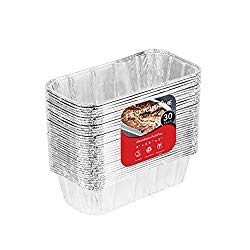 Aluminum Pans Mini Loaf Pans (30 Pack) Disposable Aluminum Foil 1 Lb Small Bread Tin Pans – 1 Pound Loaf Pans – 6 x 3.5 x 2