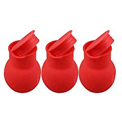 BESTONZON Silicone Chocolate Melting Pot Microwave Butter Melter Heat Milk Sauce Microwave Baking Pouring Pot(3pcs/Red)