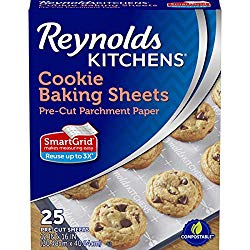 Reynolds Cookie Baking Sheets Non-Stick Parchment Paper, 25 Sheet, 4 Count (100 Total)