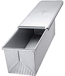 USA Pan Bakeware Pullman Loaf Pan With Cover, 9 x 4 inch, Nonstick & Quick Release Coating, Made in the USA from Aluminized Steel