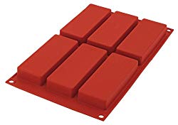 Silikomart Silicone Mould No. 6 Slim/ Shallow Bricks, Terracotta
