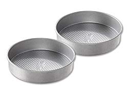 USA Pan Bakeware Round Cake Pan, 9 inch, Nonstick & Quick Release Coating, Made in the USA from Aluminized Steel, Set of 2