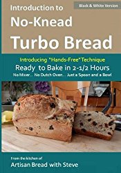 Introduction to No-Knead Turbo Bread (Ready to Bake in 2-1/2 Hours… No Mixer… No Dutch Oven… Just a Spoon and a Bowl) (B&W Version): From the kitchen … Turbo Bread (B&W Version)) (Volume 1)